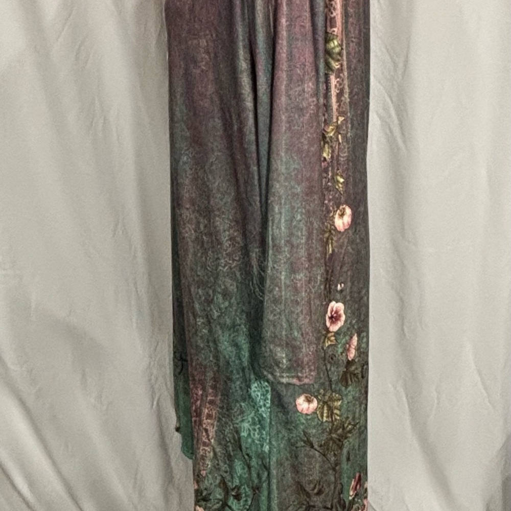 Boho Green Floral Midi Dress. Sz 2X. NWOT. Great Condition. Beautiful! - Picture 3 of 11